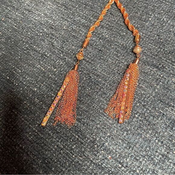Rose Gold Flapper Chain Necklace - Picture 6 of 8